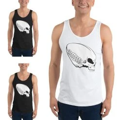 American Sports American Football Fanshirt, Tank Shirt Alien Skull