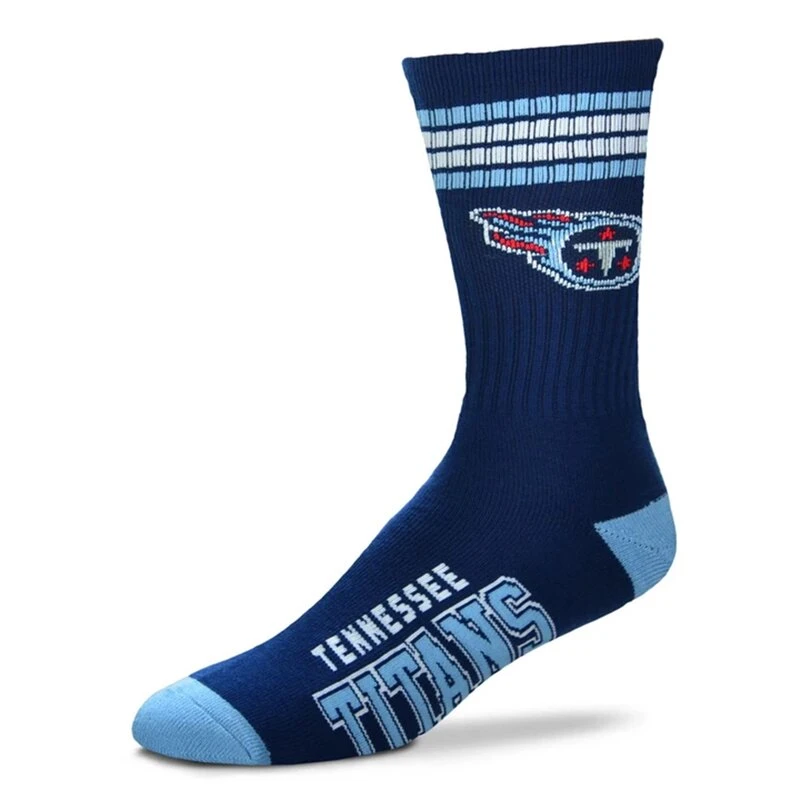 For Bare Feet NFL Tennessee Titans Sport Socken 4-Stripe Deuce 1 For Bare Feet NFL Tennessee Titans Sport Socken 4-Stripe Deuce