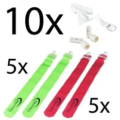 Full Force Wear Full Force POPFLAG Flagfootball Set, 10 Gürtel Mit 10 Flag Sets In 2 Farben - Alte Version