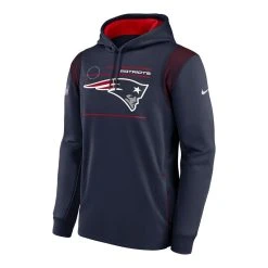 New England Patriots 2021 NFL On-Field Sideline Nike Therma Hoodie - Navy