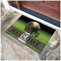 NFL.com NFL American Football Gummi-Türmatte, Fußmatte 45 X75 Cm - Team New Orleans Saints