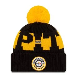 NewEra NFL Bobble Knit Wintermütze Team Pittsburgh Steelers