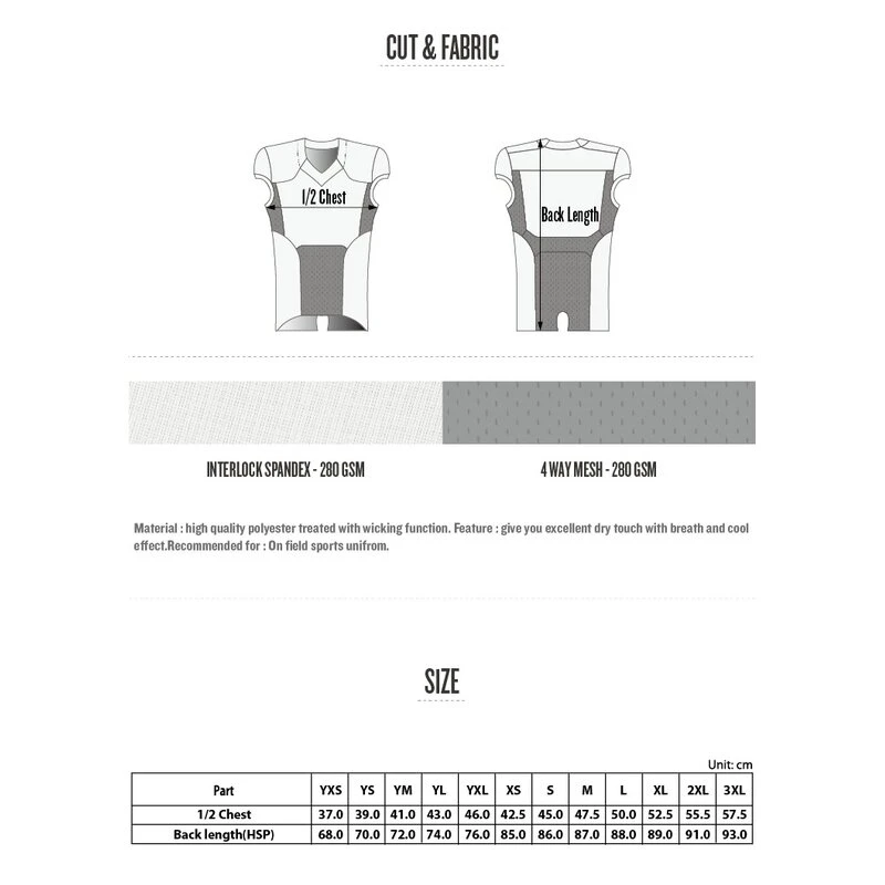 Prostyle Teamwear Prostyle American Football Elite Style Jersey 4 Prostyle Teamwear Prostyle American Football Elite Style Jersey – Bild 4