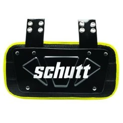 Schutt Neon Varsity Back Plate, Backplate Senior - Schwarz-neongelb