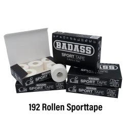 BADASS FOOTBALL Teamaktion BADASS Sport Tape 3,8cm X 10m - Weiß, 192 Rollen