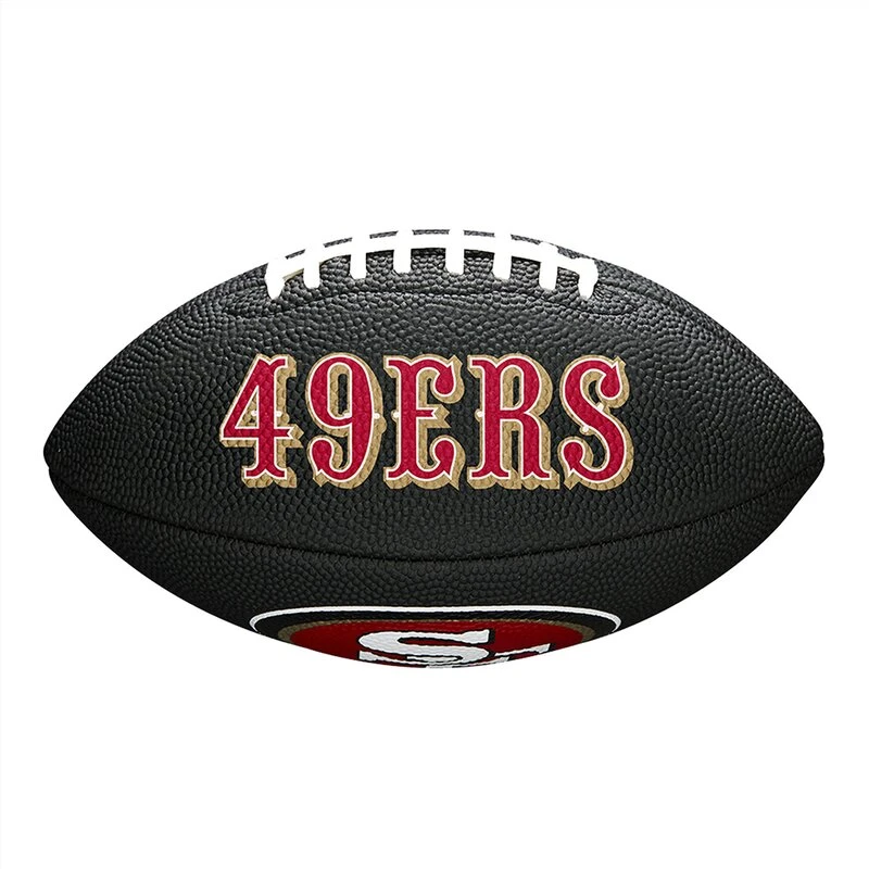 Wilson NFL San Francisco 49ers Logo Mini Football - Schwarz, Neues Design 1 Wilson NFL San Francisco 49ers Logo Mini Football - Schwarz, Neues Design