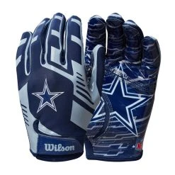 Wilson NFL Stretch Fit Youth Receiver Handschuhe Team Dallas Cowboys