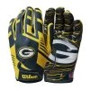 Wilson NFL Stretch Fit Youth Receiver Handschuhe Team Green Bay Packers