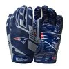 Wilson NFL Stretch Fit Youth Receiver Handschuhe Team New England Patriots
