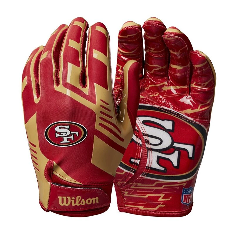 Wilson NFL Stretch Fit Youth Receiver Handschuhe Team San Francisco 49ers 1 Wilson NFL Stretch Fit Youth Receiver Handschuhe Team San Francisco 49ers