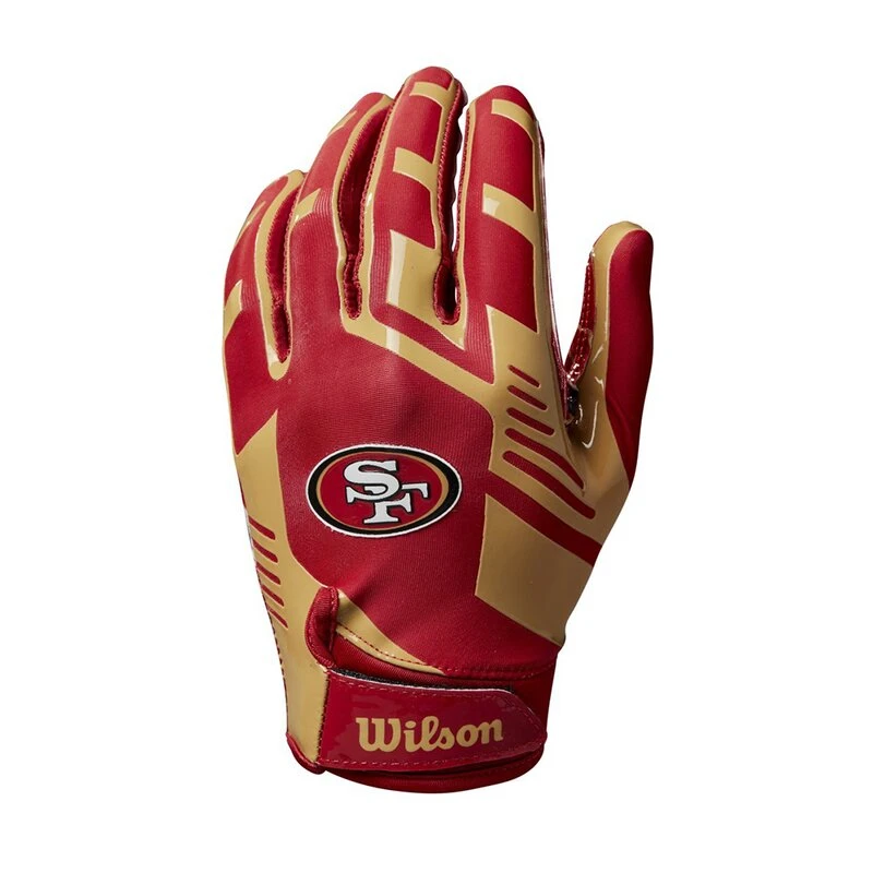 Wilson NFL Stretch Fit Youth Receiver Handschuhe Team San Francisco 49ers 2 Wilson NFL Stretch Fit Youth Receiver Handschuhe Team San Francisco 49ers – Bild 2